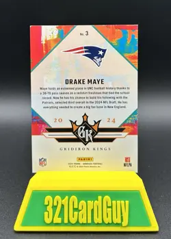 2024 Panini Donruss - Rookie Gridiron Kings Drake Maye #3 (RC) - Image 2
