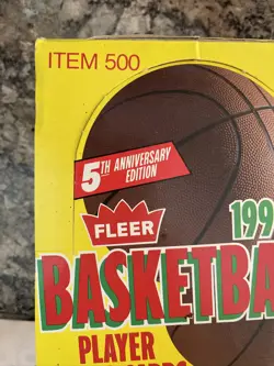1990 FLEER BASKETBALL WAX BOX one owner (#26 JORDAN 10U) 36 PACKS unsearched - Image 2