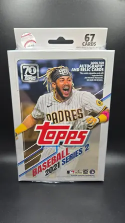 2021 Topps Baseball Series 2 Unopened & Sealed Hanger Box - 67 Cards - Image 1