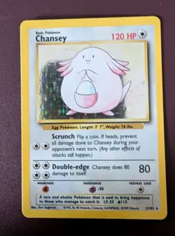 Chansey 003/102 Base Set Holo Pokemon Card - Image 1
