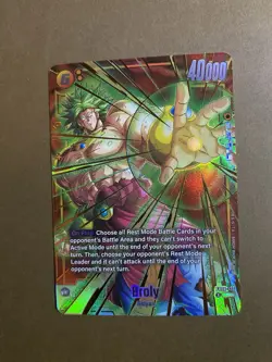 Bandai Dragon Ball Super Card Game FB08 Broly Holo SCR FB08-122 - Image 1