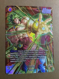 Bandai Dragon Ball Super Card Game FB08 Broly Holo SCR FB08-122 - Image 2