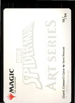 Lizard, Connors's Curse Art Card 18 Art Series: Marvel's Spider-Man MTG NM - Image 2