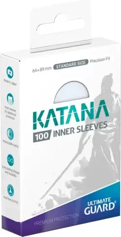 Ultimate Guard Katana 100 Fit Inner Sleeves Transparent Fits Pokemon MTG - Image 1