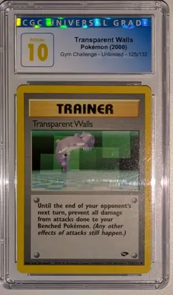 Transparent Walls 125/132 Gym Challenge Pokemon Card - CGC Pristine 10 - Image 1