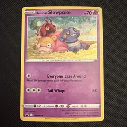 POKEMON GALARIAN SLOWPOKE SWSH126 PROMO BLACK STAR COSMOS HOLOFOIL VLP CARD - Image 1