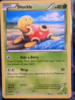 2x Pokemon TCG Shuckle Fates Collide 1/124 Regular Uncommon - Set of 2 - Image 1