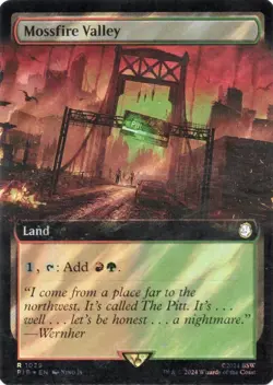Mossfire Valley Extended Art Surge Foil - PIP 1029 - NM - MTG Magic Card - Image 1