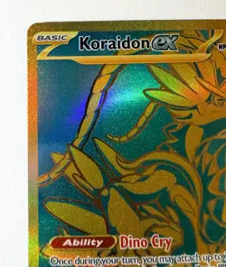 Pokemon Koraidon ex 245/091 SV: Paldean Fates Hyper Rare Full Art Holo HP 230 EX - Image 4