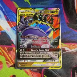 Pokemon Naganadel & Guzzlord GX 158/236 Sm-Cosmic Eclipse Ultra Rare Holo 280 HP - Image 1