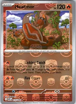 HEATMOR 019/086 WHITE FLARE POKEMON MASTERBALL NM/M - Image 1