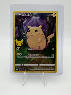 Pokemon TCG Pikachu Celebrations 005/025 Full Art Holo Rare 60 HP Thunder Jolt - Image 1