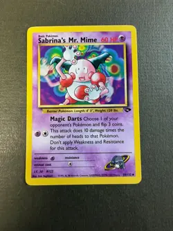 Pokemon Sabrina's Mr. Mime 59/132 Uncommon Gym Challenge NM - Image 1