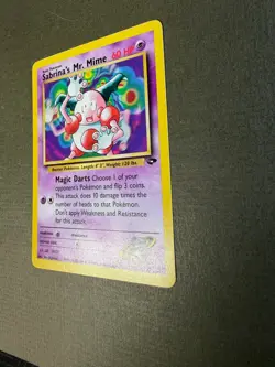 Pokemon Sabrina's Mr. Mime 59/132 Uncommon Gym Challenge NM - Image 3