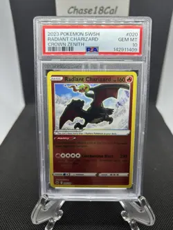 Radiant Charizard 020/159 Crown Zenith Holo Rare Pokemon TCG - PSA 10 Gem Mint - Image 1