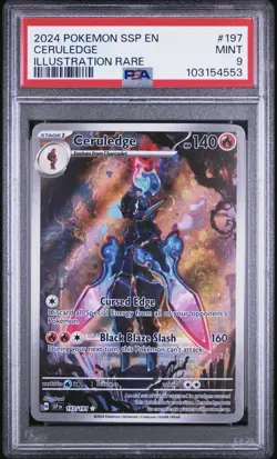 Pokemon Ceruledge 197/191 Sv08: Surging Sparks Illustration Rare Holo PSA 9 2024 - Image 1