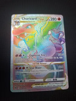 Charizard VSTAR Rainbow Secret Rare Card 174/172 Brilliant Stars Mint Condition - Image 1