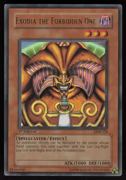 Exodia the Forbidden One LOB-124 GLOSSY Ultra Rare 1st Edition Yu-Gi-Oh - Image 1