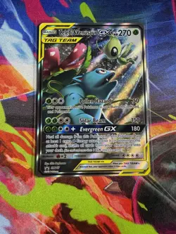 Pokemon Celebi & Venusaur GX SM167 SM TAG TEAM Promo Holo 270 HP Card - Image 1