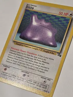 Pokemon Vintage Ditto Card Non Holo Rare 18/62 Fossil 1999 WOTC - Image 2