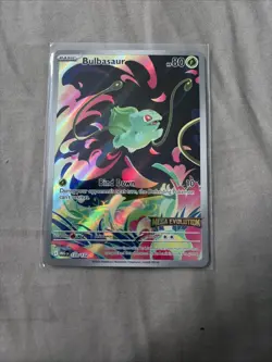 Pokemon TCG Bulbasaur Mega Evolution Stamped Holo Card 133/132 - Image 1