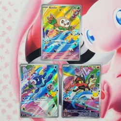 Rowlett 043 + Litten 044 + Popplio 045 - First Partner Pokemon Cards #L242 - Image 1