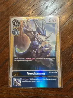 Digimon Card Game TCG - BT1-115 Veedramon - Secret Rare - Image 1