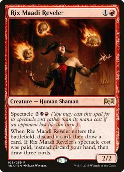 Rix Maadi Reveler Ravnica Allegiance MTG MAGIC CREATURE HUMAN SHAMAN RARE - Image 1