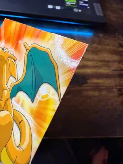 Topps Charizard Pokemon Card #06 Non-Holo Blue Label Logo LP-MP - Image 3