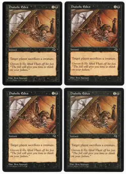 Diabolic Edict x4 4x 1997 Tempest PLAYSET Black Common Instant MTG SP - NM AZ2 - Image 1