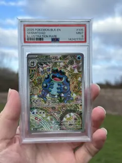 PSA 9 Seismitoad Illustration Rare 105/086 Pokemon TCG Black Bolt 2025 SV10.5 - Image 1