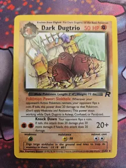 Dark Dugtrio - Pokemon TCG - 23/82 - Team Rocket - Lightly Played - WOTC - Image 1