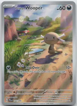 PALDEAN WOOPER 102/094 ILLUSTRATION RARE PHANTASMAL FLAMES POKEMON HOLO NM - Image 1