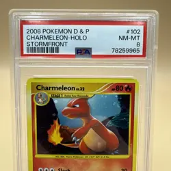 2008 Pokemon Stormfront Charmeleon 102/100 Holo Diamond & Pearl PSA 8 - Image 2