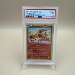 2013 Pokemon B&W Legendary Treasures Growlithe RC4/RC25 Radiant Holo PSA 7 - Image 1