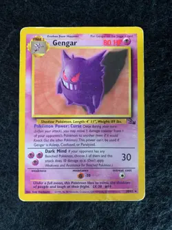 Gengar 20/62 Vintage Pokemon TCG Fossil Set HP - Image 1