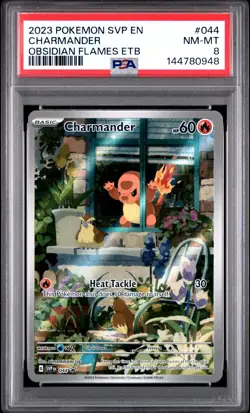 Pokemon TCG Charmander 044 Obsidian Flames Promo PSA 8 - Image 1