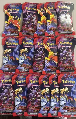 Pokemon TCG Destined Rivals Sleeved Booster Packs Lot Of 16 Factory Sealed - Image 1