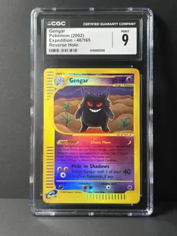 CGC 9 MINT - Gengar 48/165 Expedition Ereader Reverse Holo 2002 Pokemon - Image 1