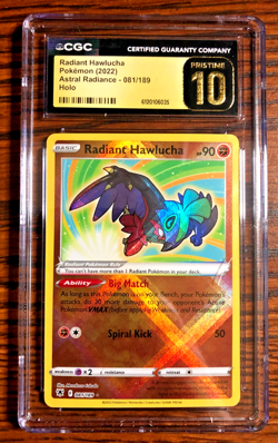 Radiant Hawlucha Radiant Rare #081|CGC PRISTINE 10|Astral Radiance|Pokemon TCG - Image 1