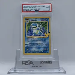 2021 Pokemon Celebrations Classic Coll Base Set #2 Blastoise Holo PSA 9 - Image 1