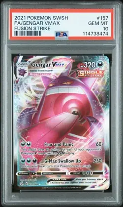 PSA 10 Gengar VMAX #157 Pokemon Fusion Strike - Image 1