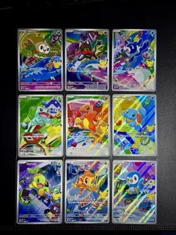 Pokemon First Partner's Illustration Collection Series 1 FULL SET (9) TCG NM - Image 1
