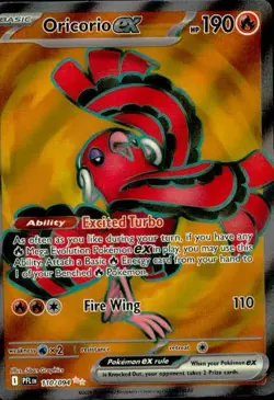 Oricorio ex 110/094 Ultra Rare Phantasmal Flames Pokemon NM - Image 1