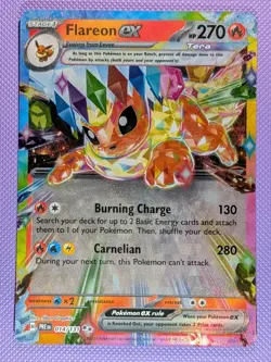 Flareon ex 014/131 Sv: Prismatic Evolutions Holo Pokemon TCG (NM) - Image 1