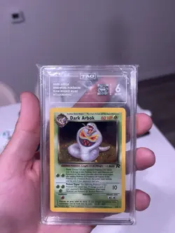Pokemon Dark Arbok Team Rocket 2/82 Holo Rare TAG Graded HP60 - Image 1