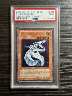 YuGiOh! - Cyber Dragon CRV-EN015 Ultimate Rare 1st Edition PSA 9 Mint - Image 1