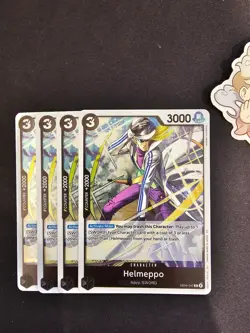 4x EB04-047 Helmeppo R Playset -One Piece TCG Adventure on Kami's Island English - Image 1