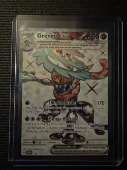 Pokemon TCG Greninja EX Twilight Masquerade Card 198/167 Ultra NM Condition - Image 1