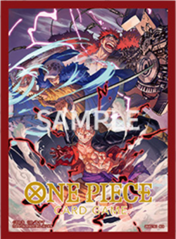 One Piece TCG Card Game Bandai Official Sleeves 70 Count - Luffy Law Kid - Image 1